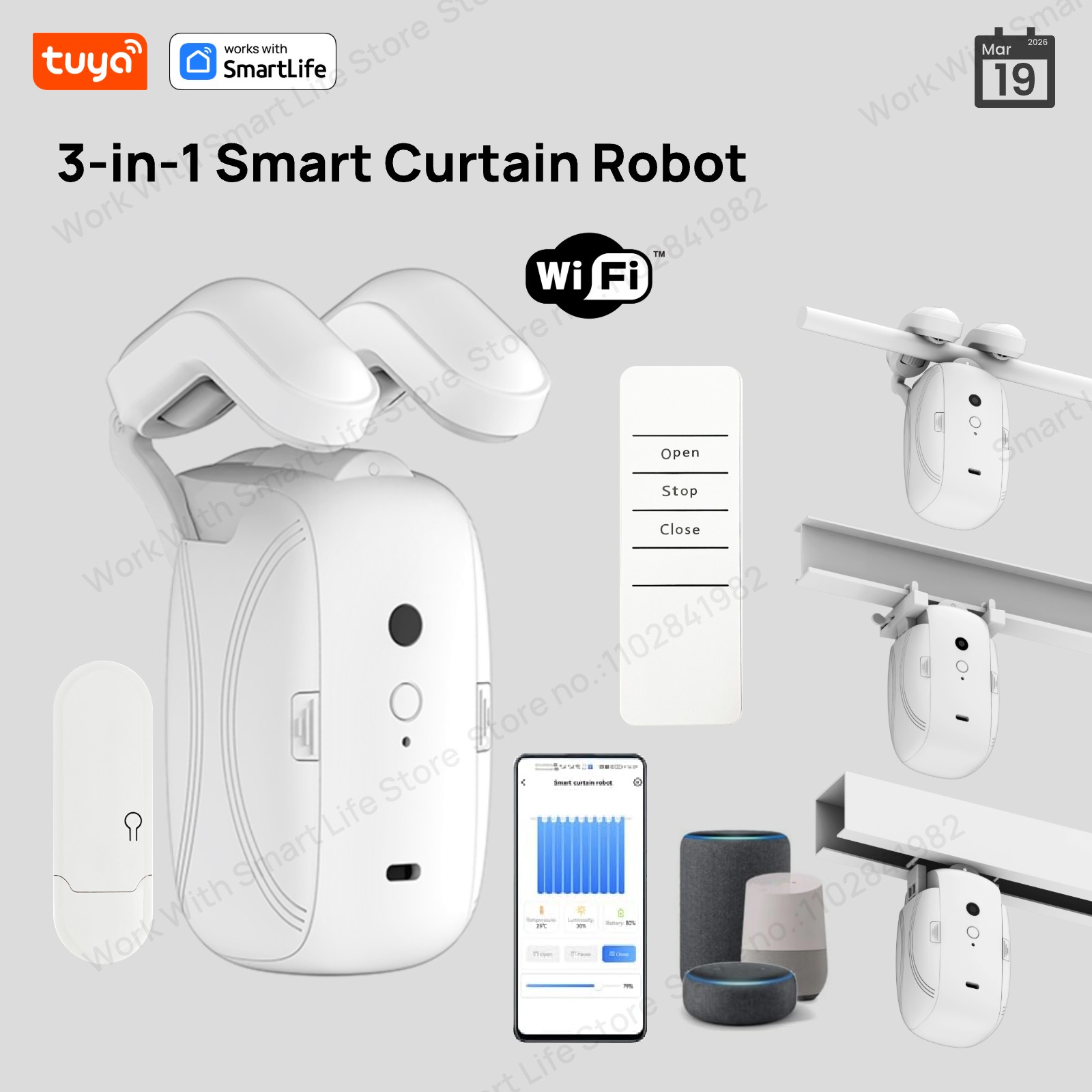 Smart Home Gira - روبوت ستائر ذكي من تويا يعمل
