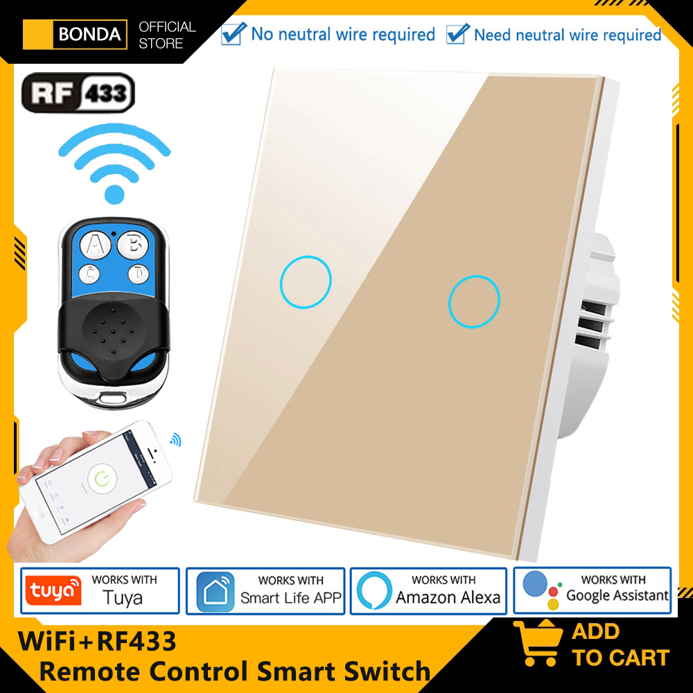 Smart Home Remote Control - Tuya EU WiFi + RF433 مفتاح